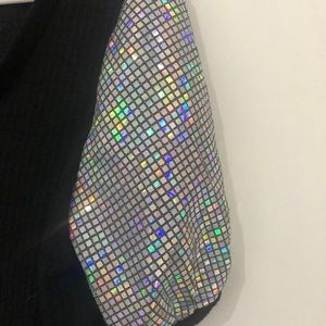 Boutique shirt with disco puff sleeve